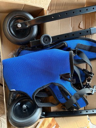 Sedia a rotelle per cani (blu)