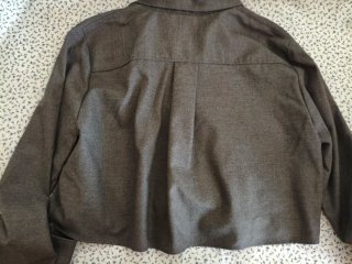 Camisa crop gris Zara Talla S