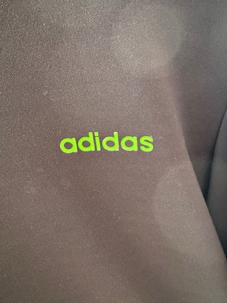 Sudadera Adidas Negra Detalles Verdes Hombre
