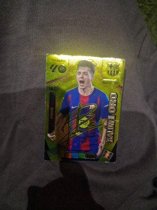 Cromo Pedri Balón de Oro Panini Firmado
