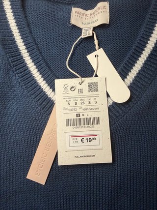 Chaleco azul marino Pull&Bear Talla S