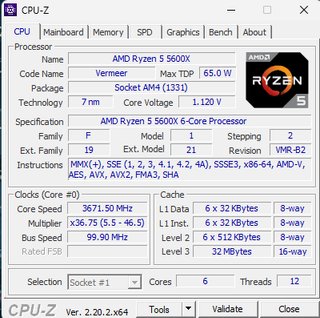 AMD Ryzen 5 5600X Processore (6C/12T)