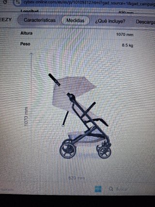 Silla de paseo Cybex Beezy Negra y burbuja lluvia