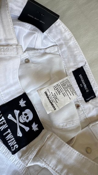 DSQUARED2 SHORTS VAQUEROS BLANCOS HOMBRE 46