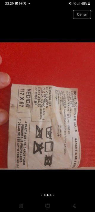 Colchón cuna de viaje