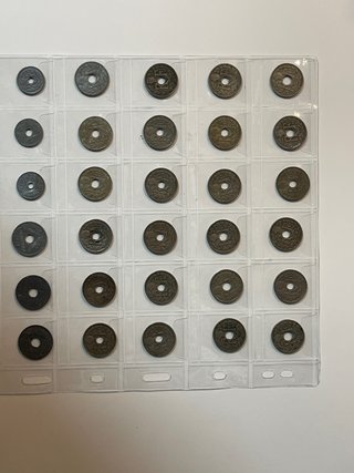 Lote 30 monedas 10 céntimos Francia. Son 4 tipos