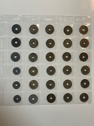 Lote 30 monedas 10 céntimos Francia. Son 4 tipos