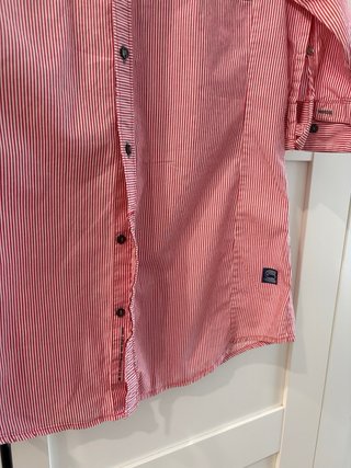 Camicia a righe rosse e bianche taglia S
