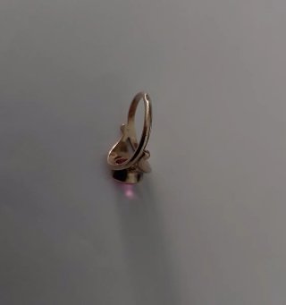 Anillo Plata Sovietico Vintage Rosa