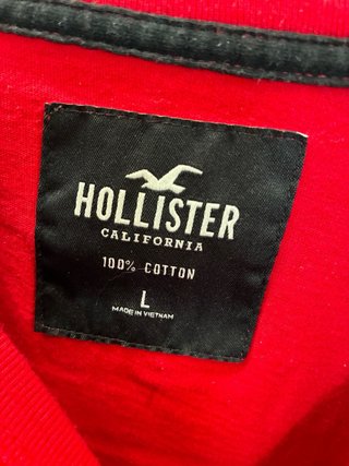 Camiseta Hollister Manga Larga Roja