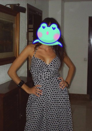 Vestido 100% Algodón Negro y Blanco