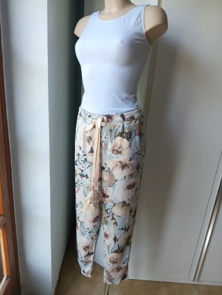 Pantaloni donna fantasia floreale