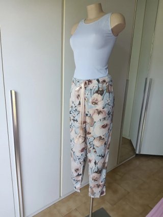 Pantaloni donna fantasia floreale