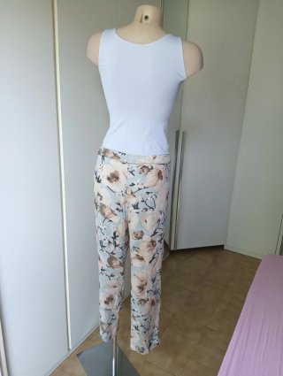 Pantaloni donna fantasia floreale