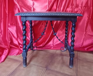 Mesa antigua madera y metal