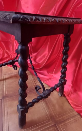 Mesa antigua madera y metal