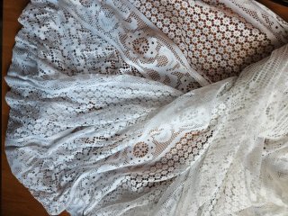 Cortina visillo blanca 2m x 3.45m