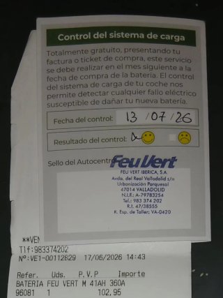 Batería coche Feu Vert 41AH 360A