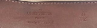 Cinturón Louis Vuitton Pelle Uomo 44/110