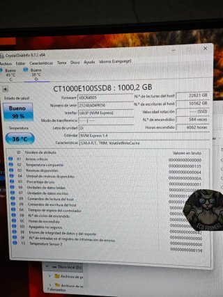 SSD Crucial E100 1TB NVMe Gen4 – Garantía 1 año