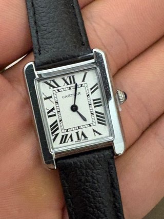 Reloj Cartier Plata y Negro