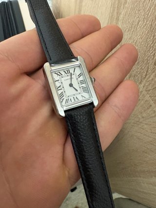 Reloj Cartier Plata y Negro