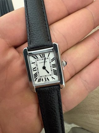 Reloj Cartier Plata y Negro