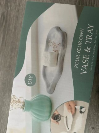 Kit Jesmonite para hacer jarrón y bandeja