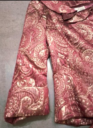 Traje 2 Piezas Alta Costura Dorado y Rojo