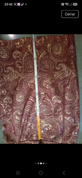 Traje 2 Piezas Alta Costura Dorado y Rojo