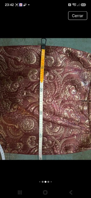 Traje 2 Piezas Alta Costura Dorado y Rojo