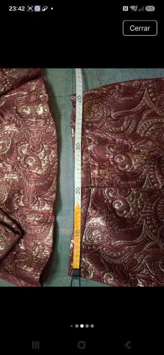 Traje 2 Piezas Alta Costura Dorado y Rojo