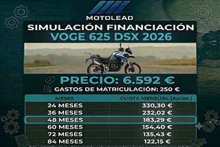 VOGE 625 DSX 2026 Desde 122,15€ al mes