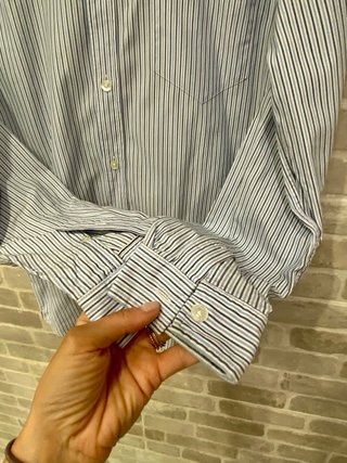 Camisa Lacoste rayas azul y blanco talla S