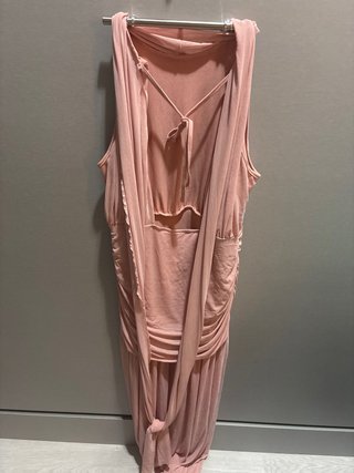 Vestido largo rosa