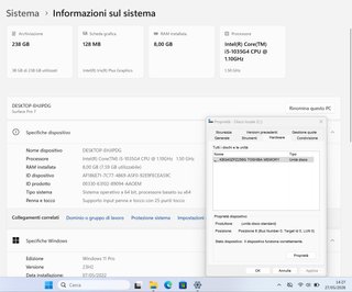 Surface Pro 7 12" 2K i5 10° SSD 256GB Win11+Office
