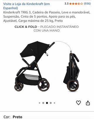 Carrito de bebé negro