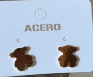Pendientes Oso Dorados
