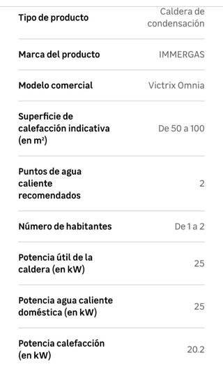 Caldera Immergas Victrix Omnia Blanca
