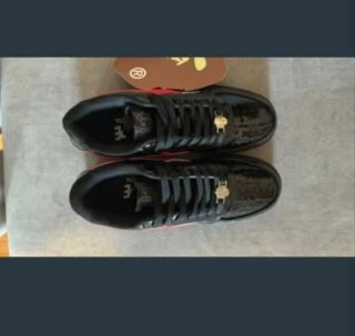 A Bathing Ape Bapesta Shark Zapatillas Negras Roja