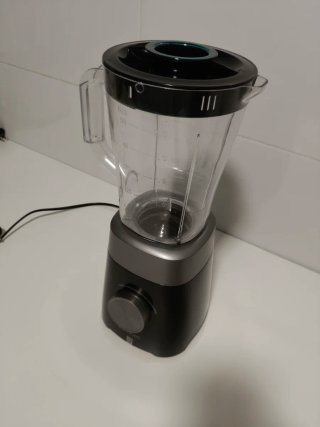 Batidora de vaso Cecotec negra y gris
