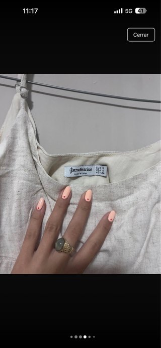 Vestido beige tirantes corto