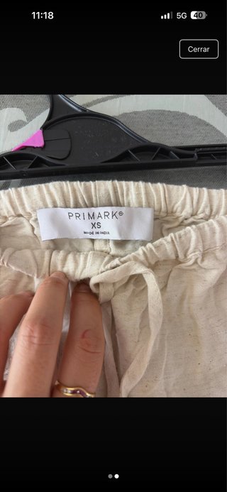 Pantalón beige de lino