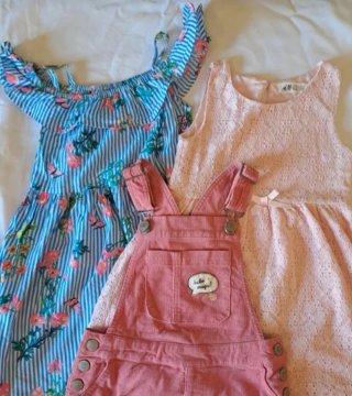 Conjunto Ropa Niña H&M Vestido y Peto