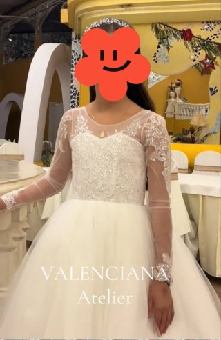 Traje de Comunión Blanco y Lila