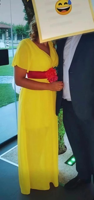 Vestido de fiesta amarillo