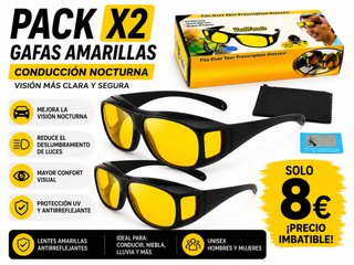Pack 2 Gafas Amarillas Conducción Nocturna