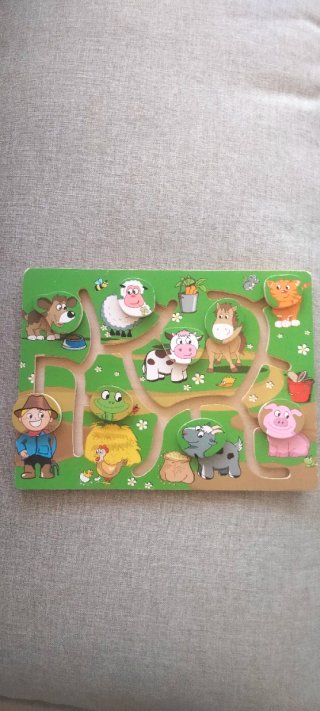 2 Puzzles de Madera Encajables Granja