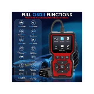V519 Escáner diagnóstico coche OBD2 rápido fácil