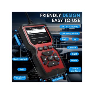 V519 Escáner diagnóstico coche OBD2 rápido fácil